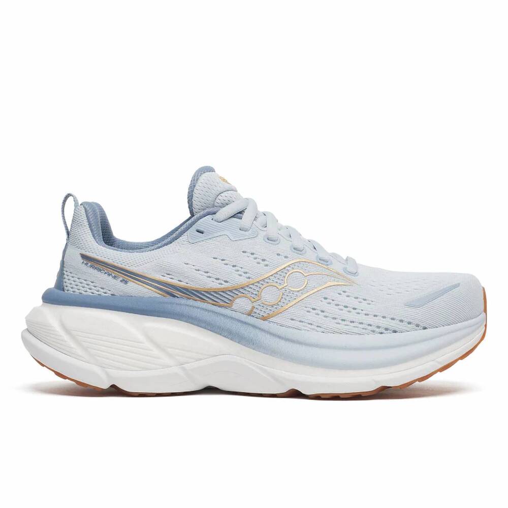 NEW SAUCONY women's hurricane 25 sneaker in airy/storm